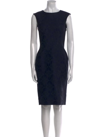 CH Carolina Herrera Printed Knee-Length Dress