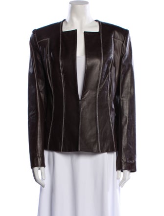 Carolina Herrera Leather Evening Jacket