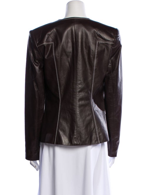 Carolina Herrera Leather Evening Jacket