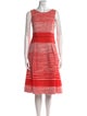Carolina Herrera Striped Midi Length Dress