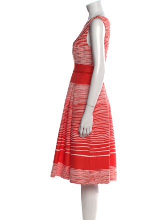 Carolina Herrera Striped Midi Length Dress