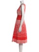 Carolina Herrera Striped Midi Length Dress