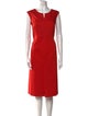 Carolina Herrera V-Neck Midi Length Dress