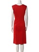 Carolina Herrera V-Neck Midi Length Dress