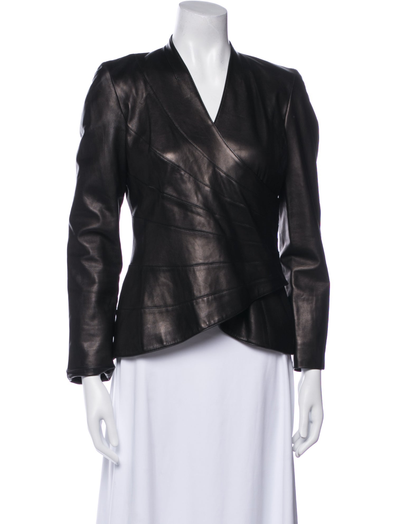 Carolina Herrera Leather Evening Jacket