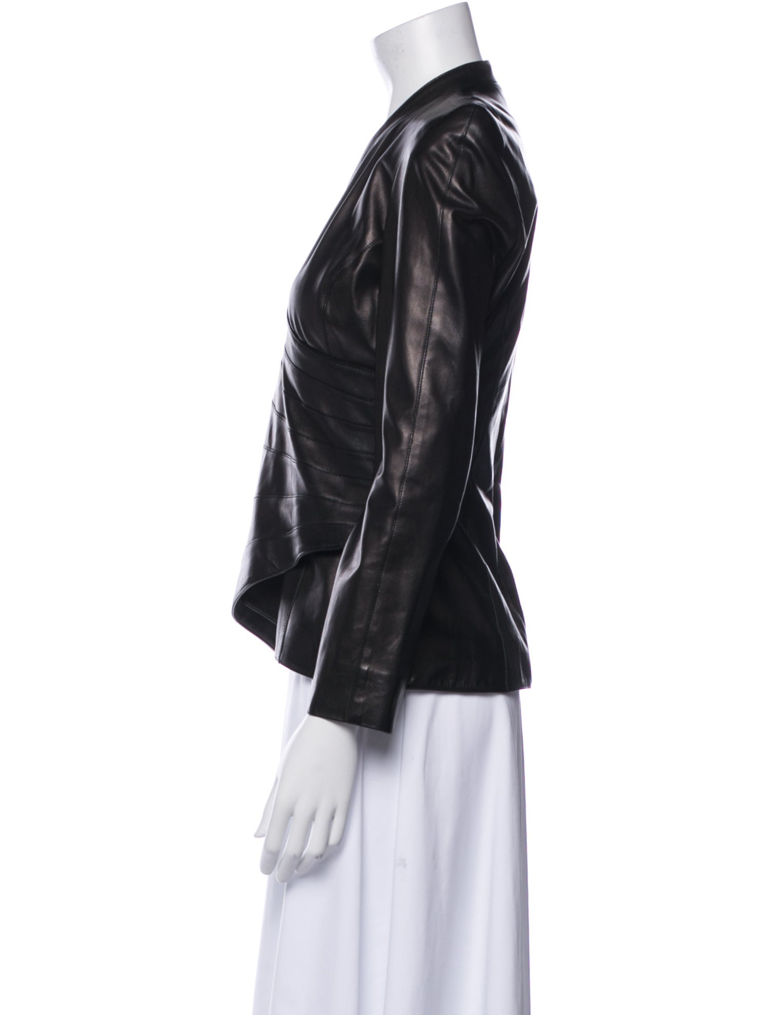 Carolina Herrera Leather Evening Jacket