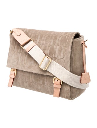 Carolina Herrera Suede Messenger Bag