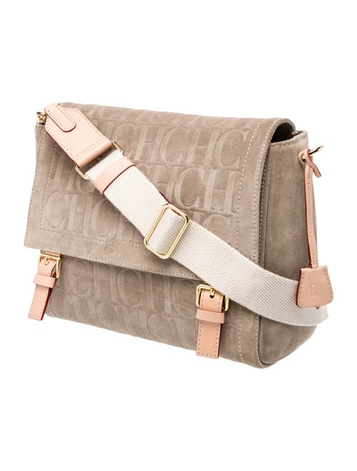 Carolina Herrera Suede Messenger Bag