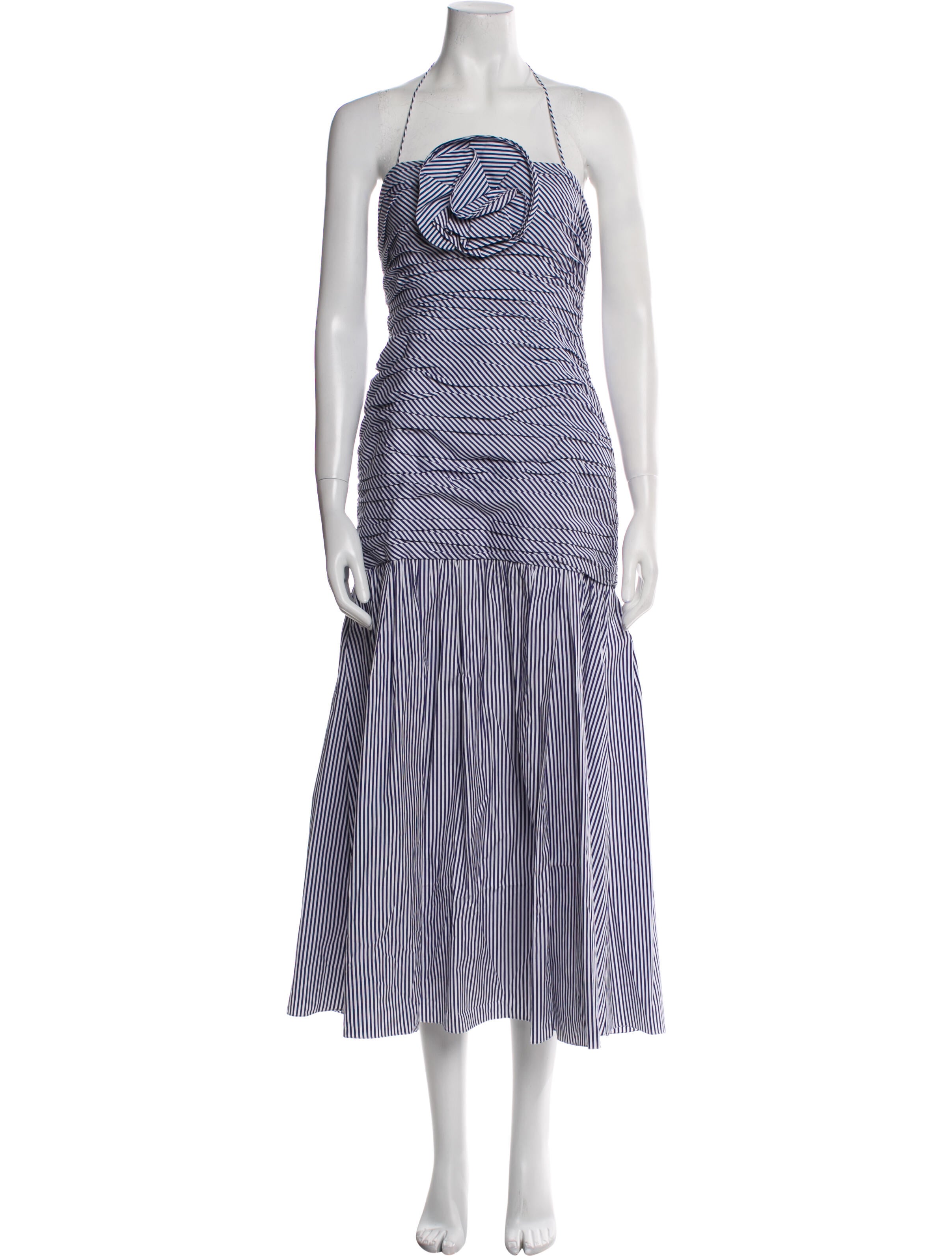 Carolina Herrera Striped Midi Length Dress w/ Tags