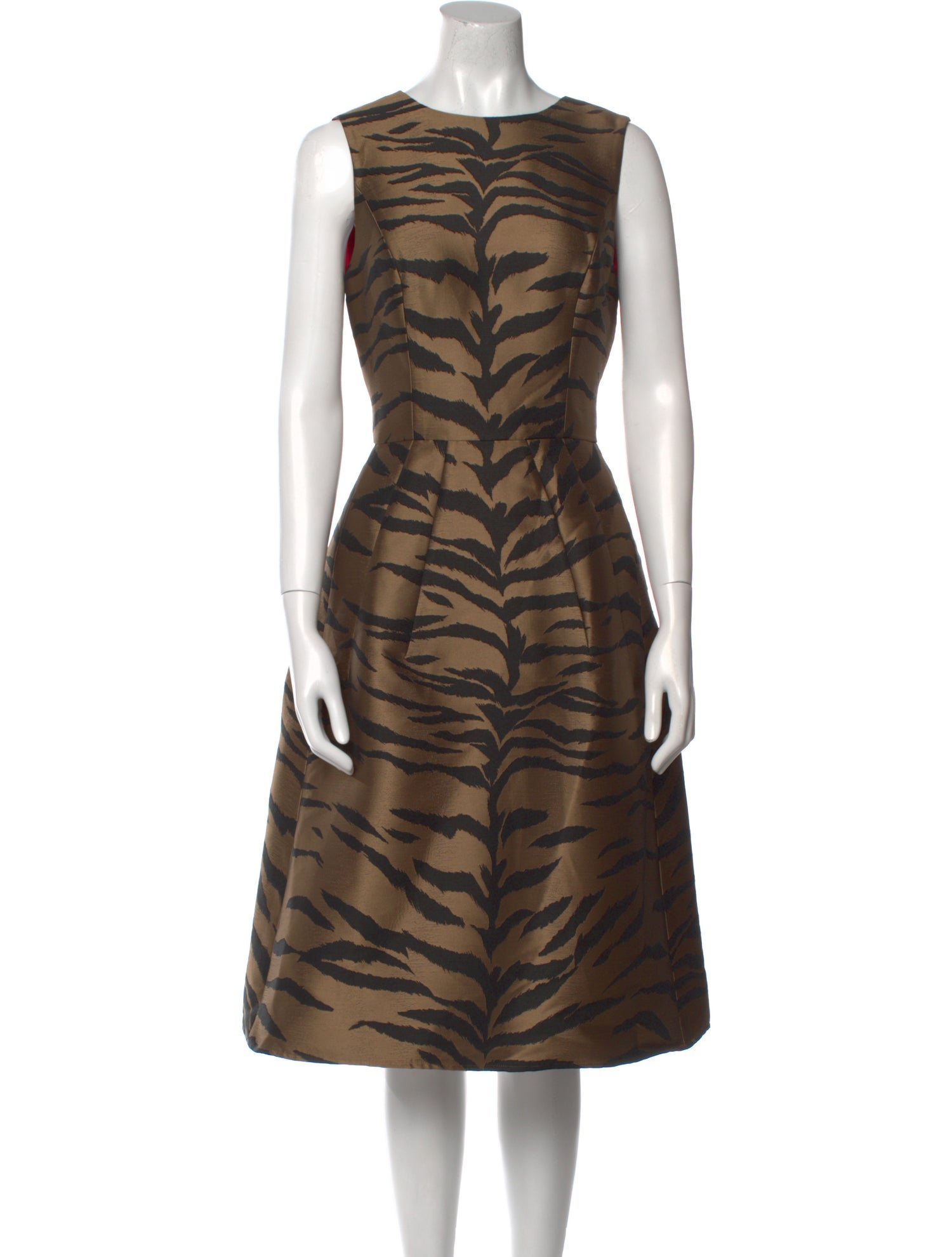 Carolina Herrera Animal Print Midi Length Dress w/ Tags