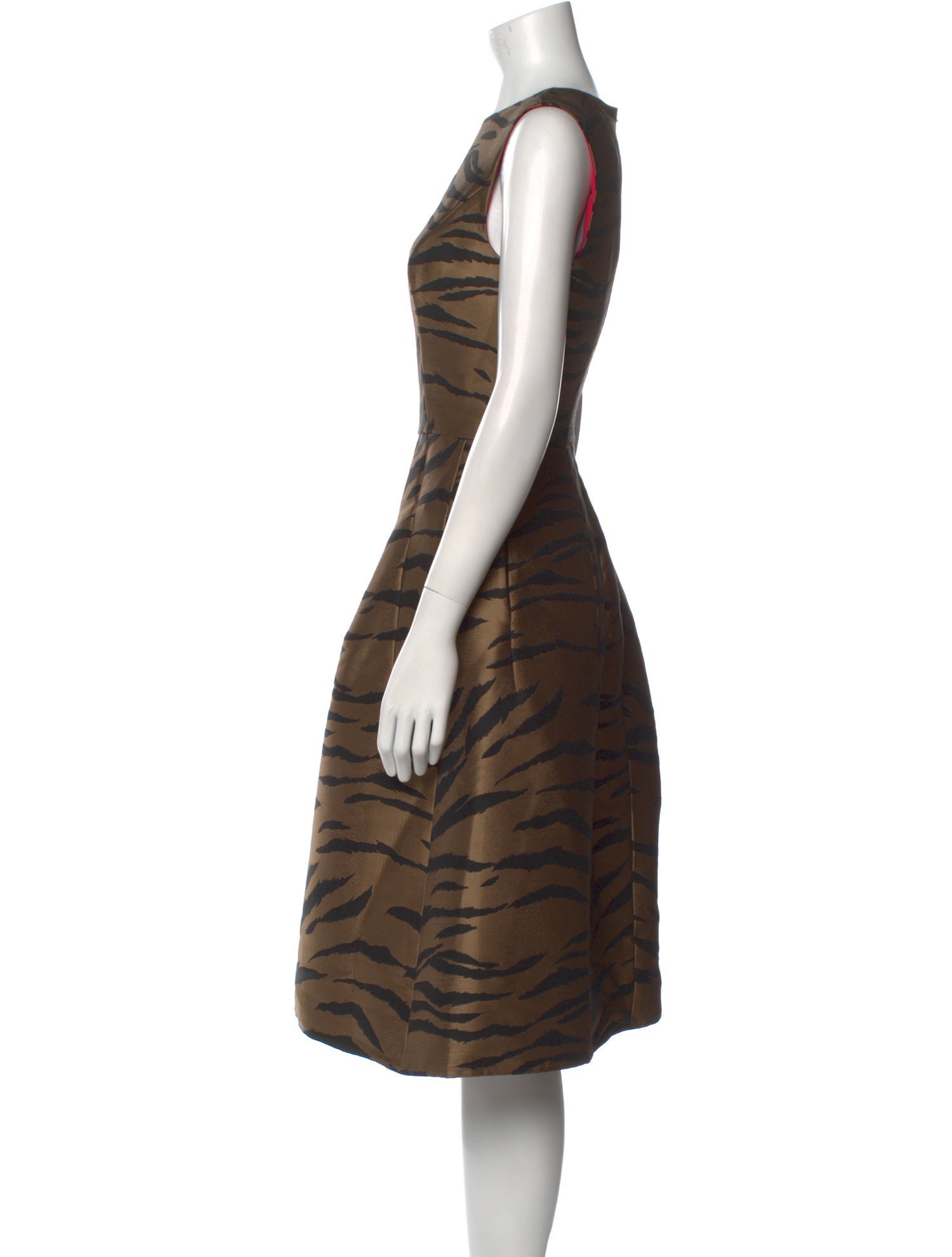 Carolina Herrera Animal Print Midi Length Dress w/ Tags