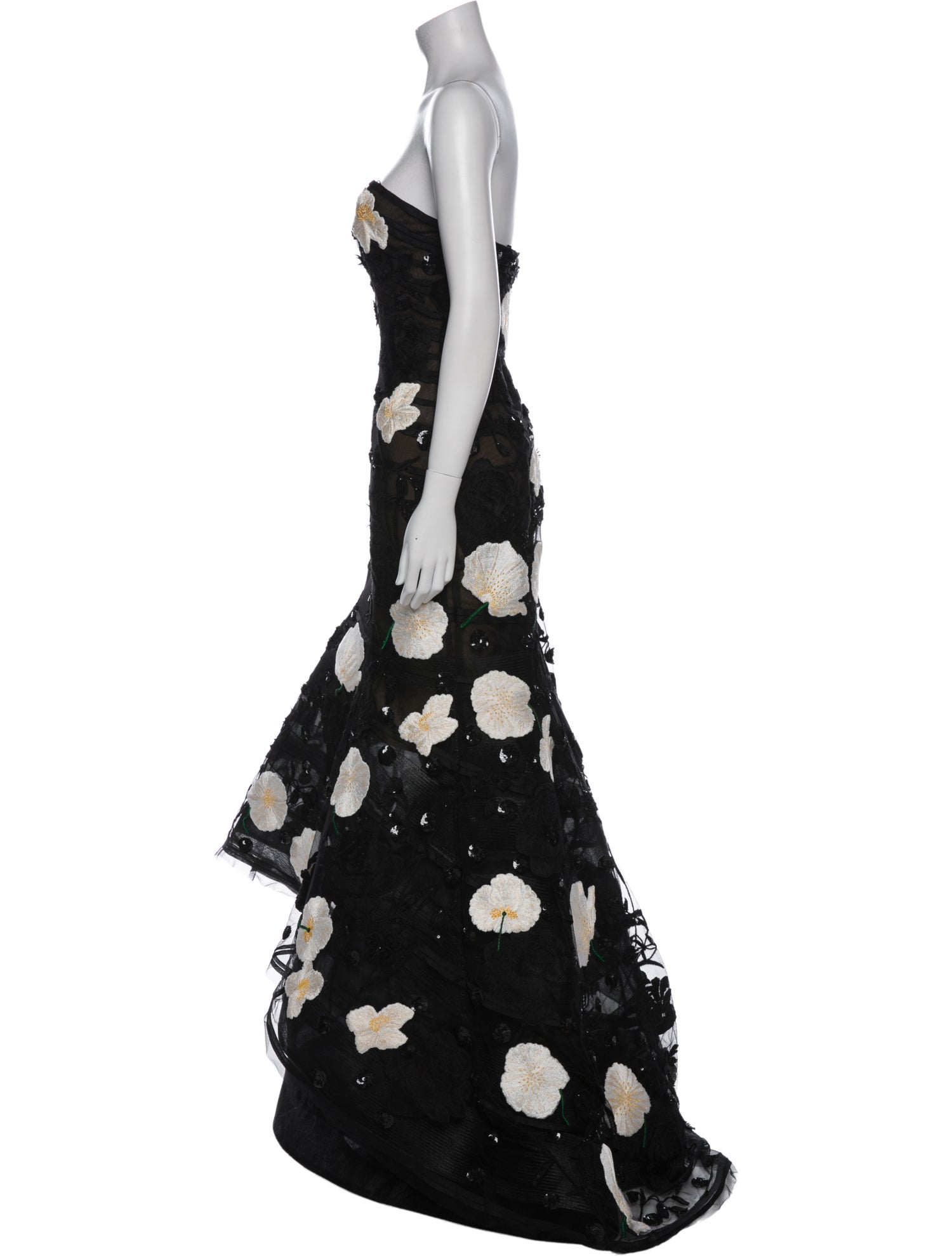 Carolina Herrera Floral Print Long Dress w/ Tags