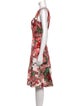 Carolina Herrera Floral Print Knee-Length Dress
