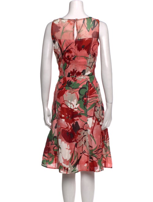 Carolina Herrera Floral Print Knee-Length Dress