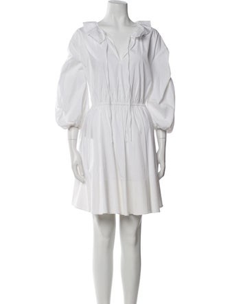 Carolina Herrera V-Neck Mini Dress