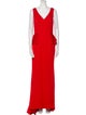Carolina Herrera V-Neck Long Dress