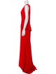 Carolina Herrera V-Neck Long Dress