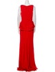 Carolina Herrera V-Neck Long Dress