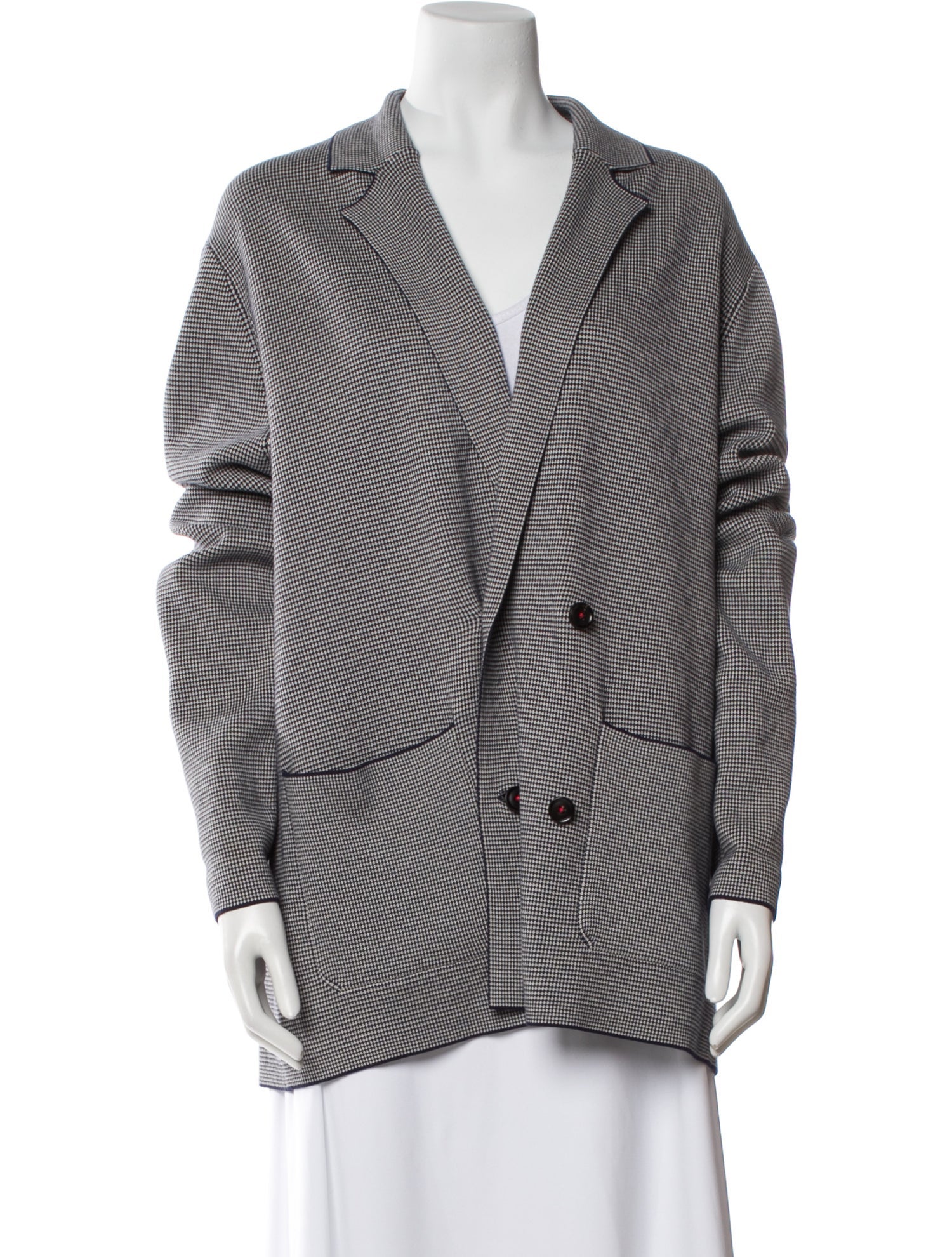 Carolina Herrera Houndstooth Print Coat