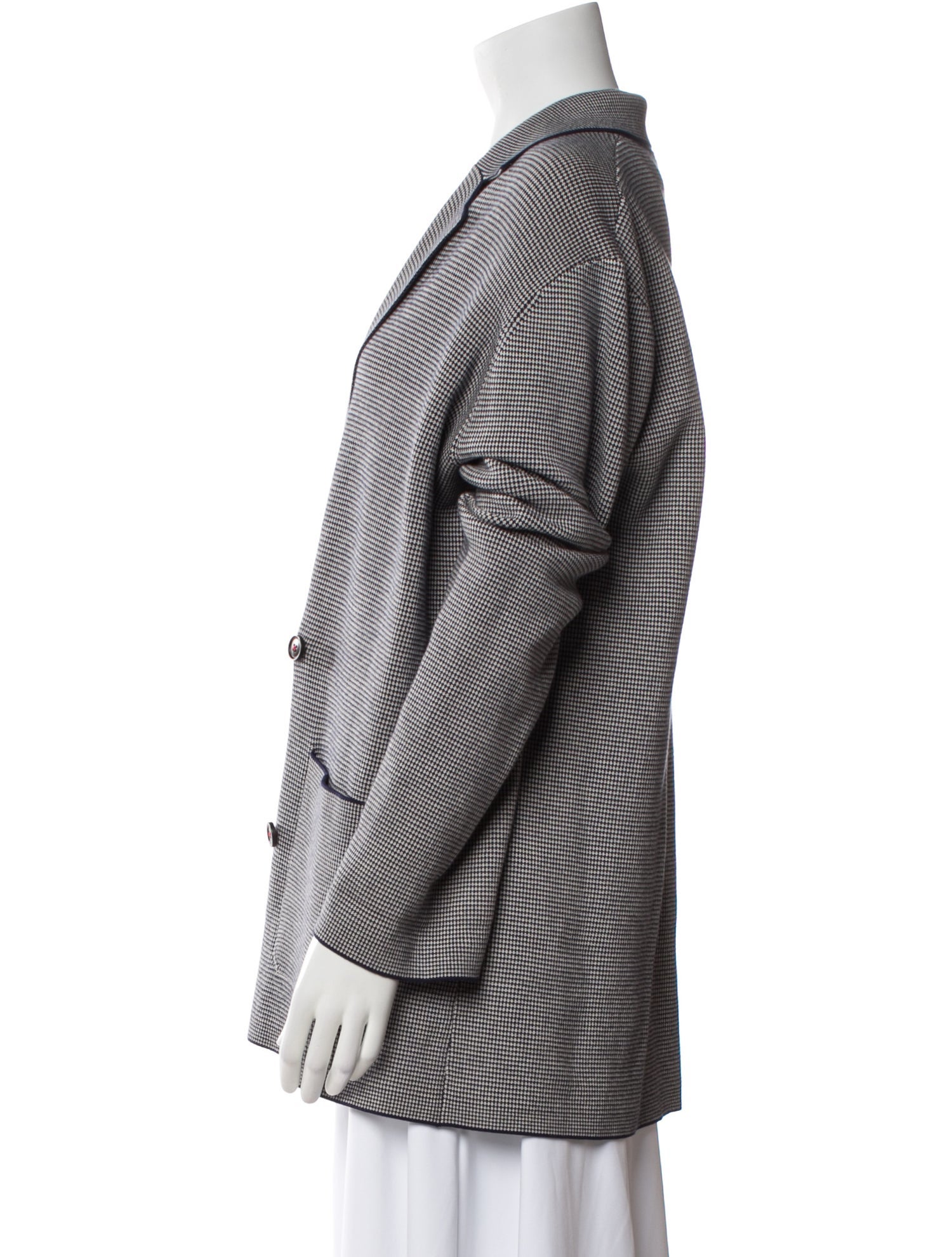 Carolina Herrera Houndstooth Print Coat