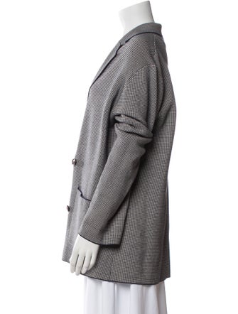 Carolina Herrera Houndstooth Print Coat