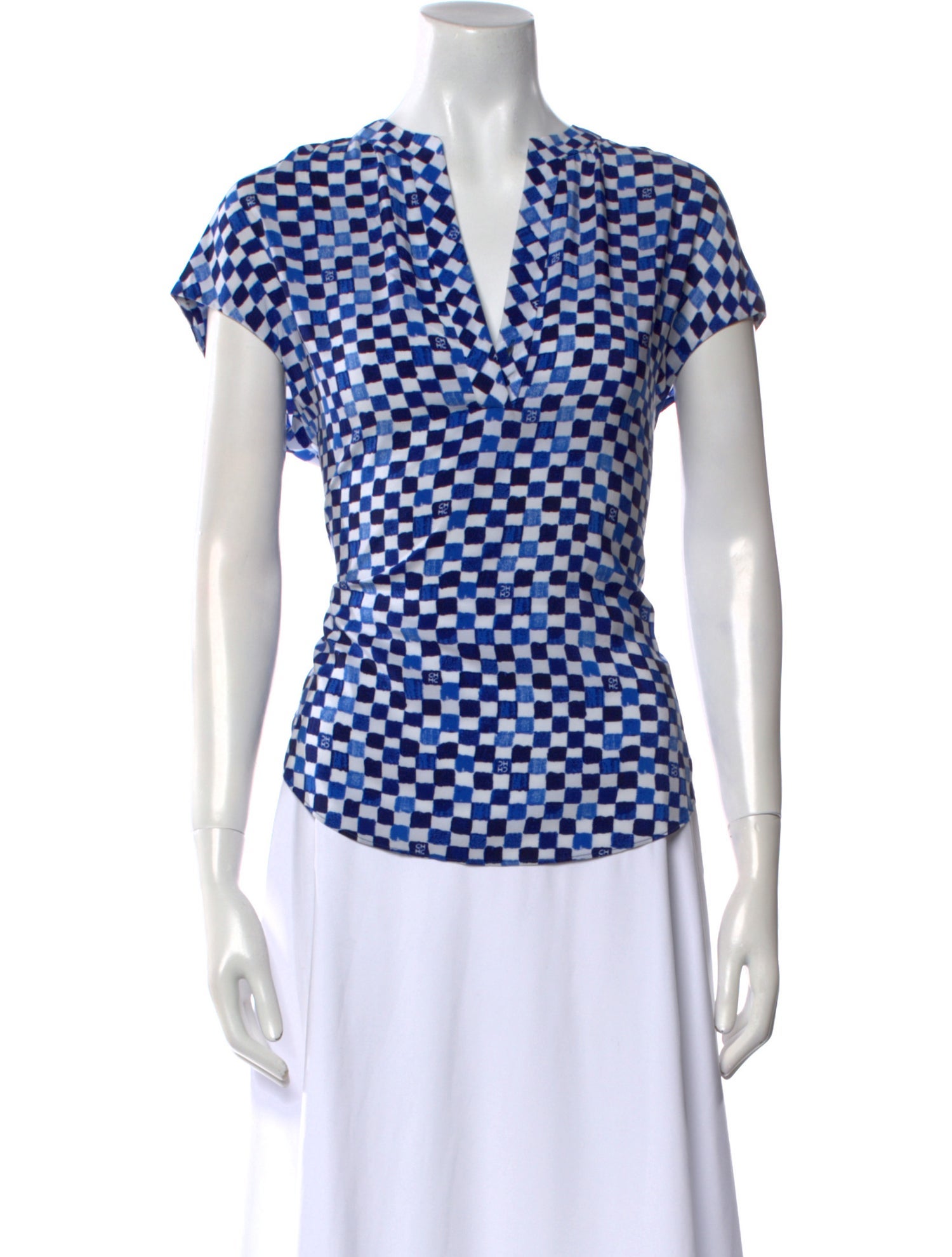 Carolina Herrera Silk Printed Blouse w/ Tags