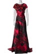 Carolina Herrera Floral Print Long Dress