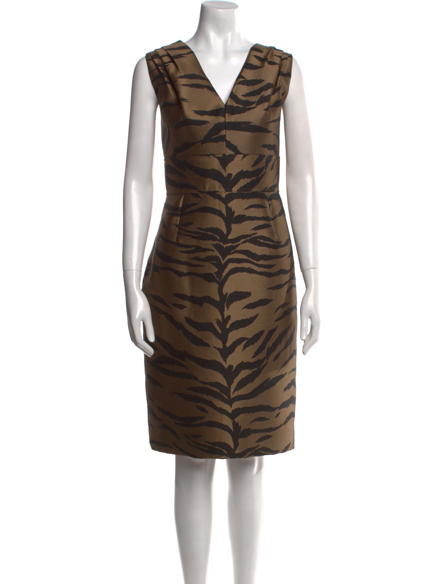 Carolina Herrera Animal Print Midi Length Dress