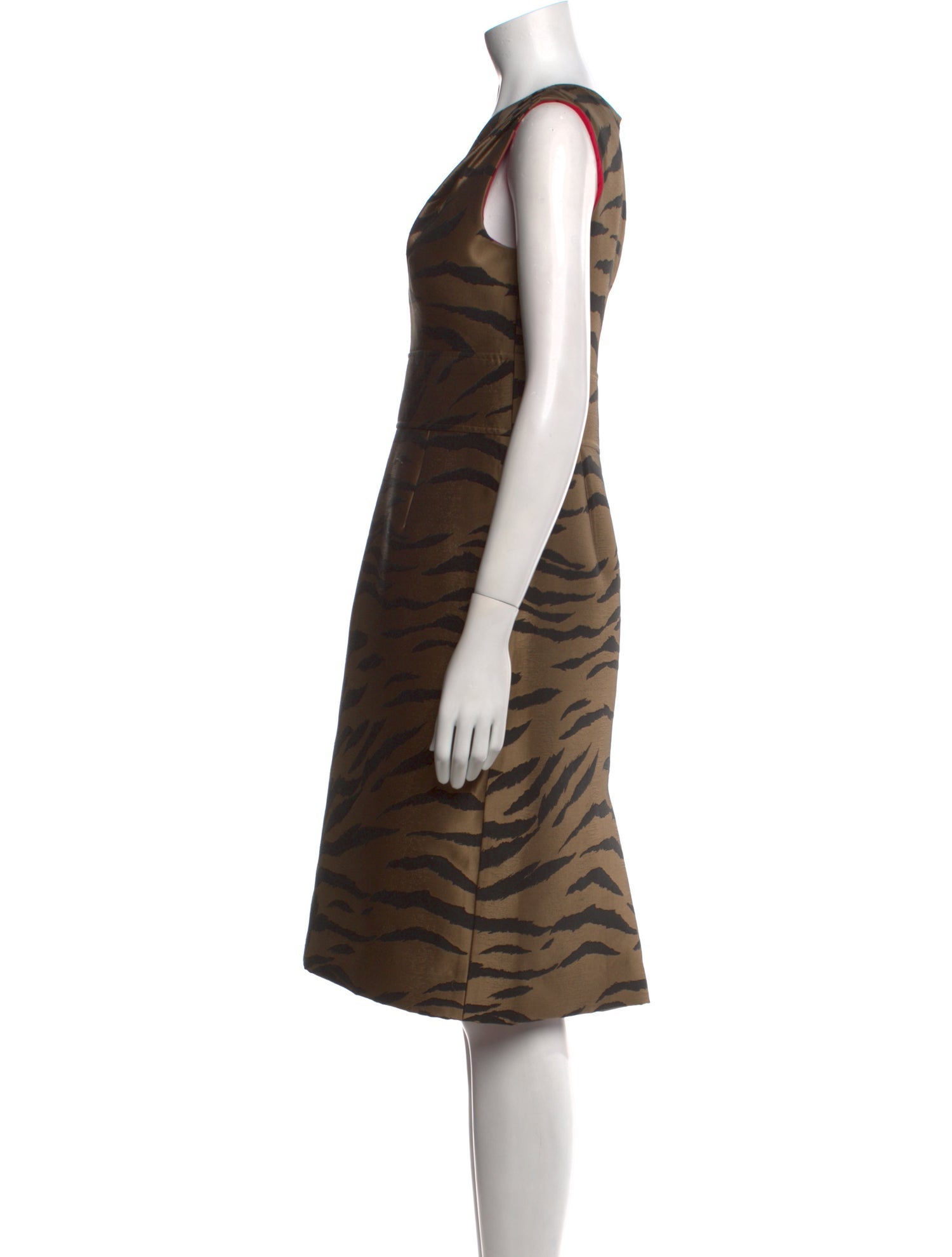 Carolina Herrera Animal Print Midi Length Dress