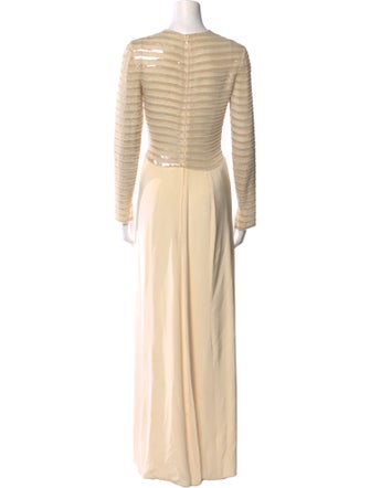 Carolina Herrera Crew Neck Long Dress