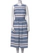 Carolina Herrera Plaid Print Midi Length Dress