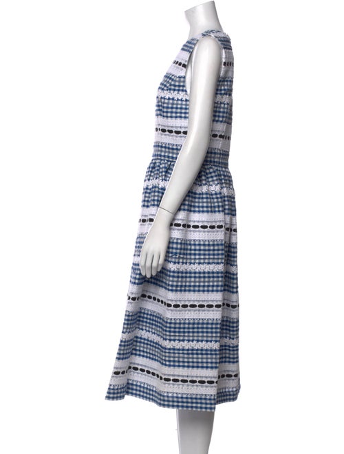 Carolina Herrera Plaid Print Midi Length Dress