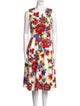 Carolina Herrera Floral Print Midi Length Dress