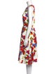 Carolina Herrera Floral Print Midi Length Dress