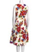 Carolina Herrera Floral Print Midi Length Dress