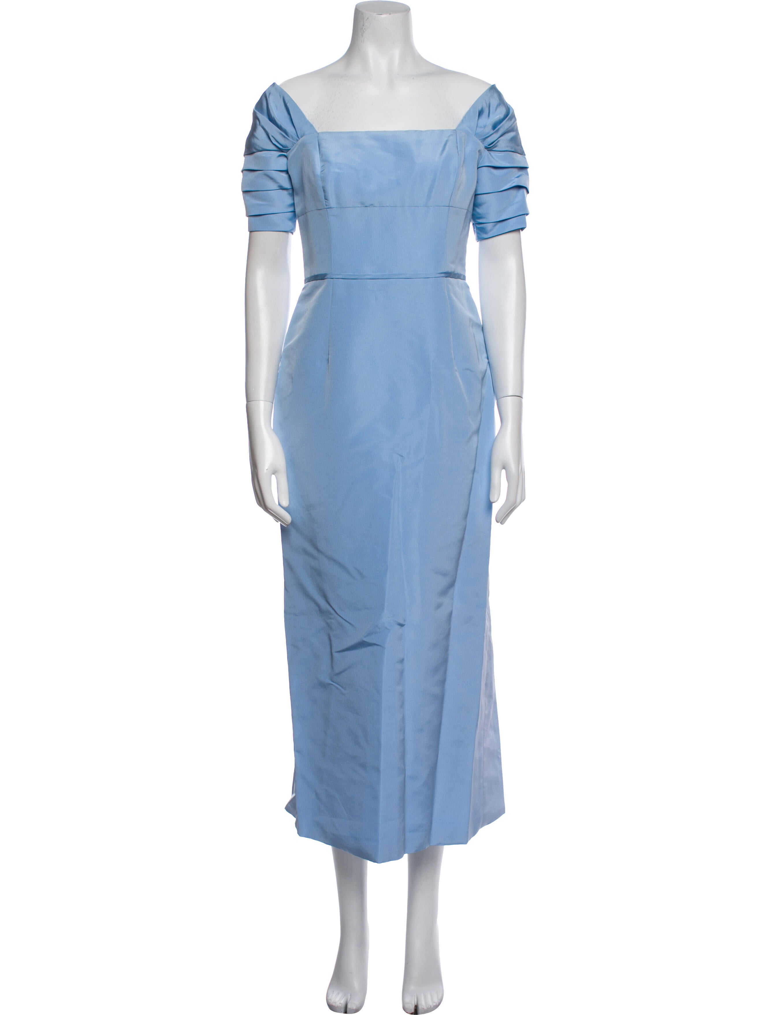 Carolina Herrera Square Neckline Long Dress