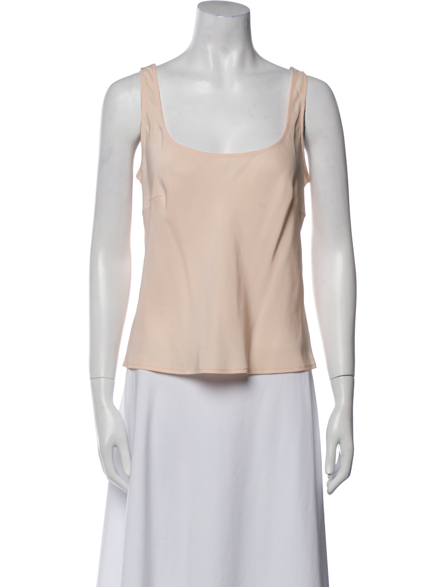 Carolina Herrera Silk Square Neckline Top