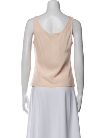 Carolina Herrera Silk Square Neckline Top