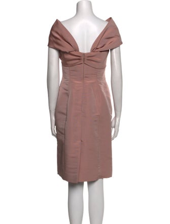 Carolina Herrera V-Neck Midi Length Dress