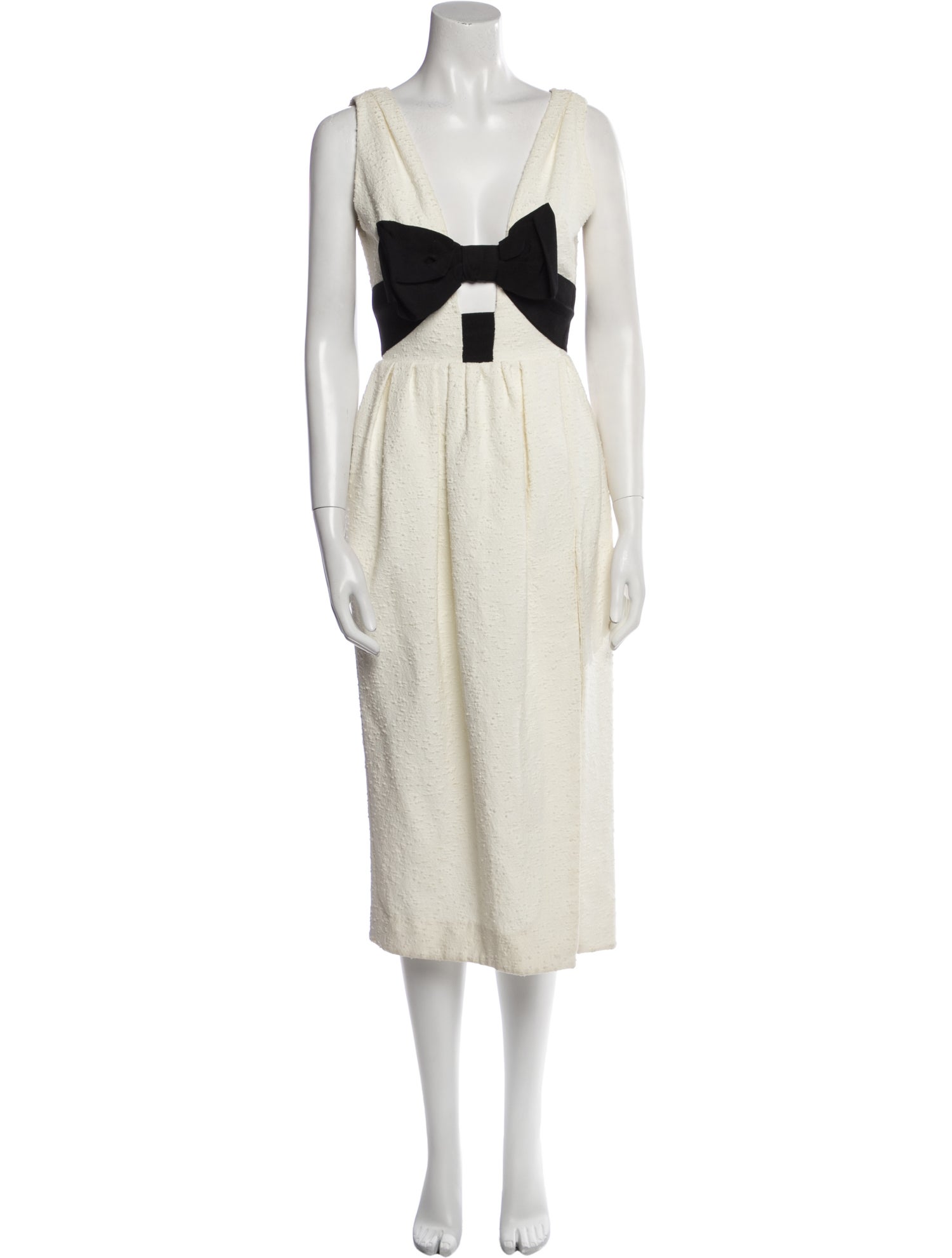 Carolina Herrera V-Neck Mini Dress