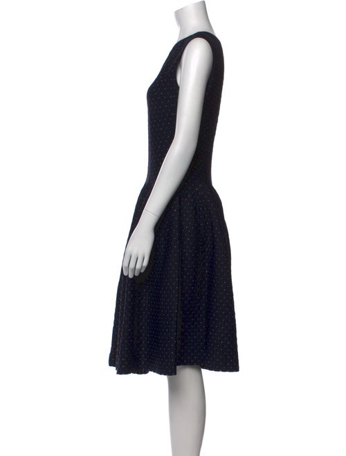 Carolina Herrera Polka Dot Print Knee-Length Dress