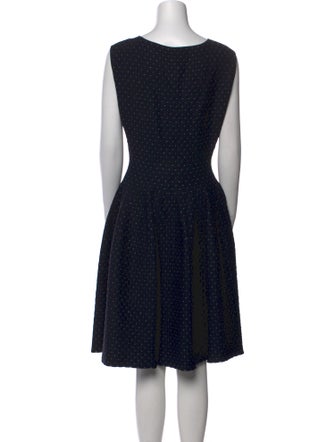 Carolina Herrera Polka Dot Print Knee-Length Dress