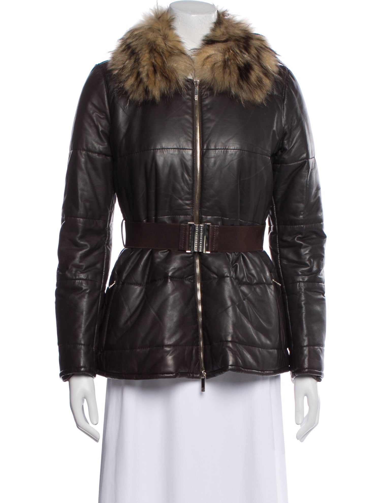Carolina Herrera Lambskin Faux Fur Jacket