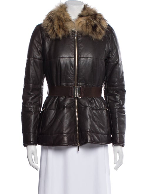 Carolina Herrera Lambskin Faux Fur Jacket