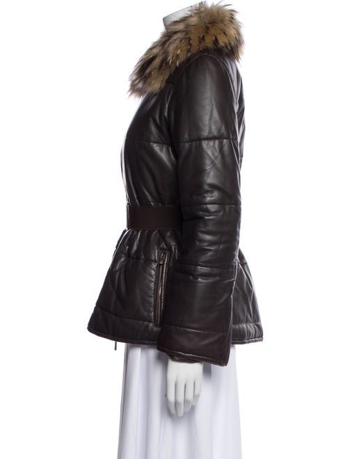 Carolina Herrera Lambskin Faux Fur Jacket