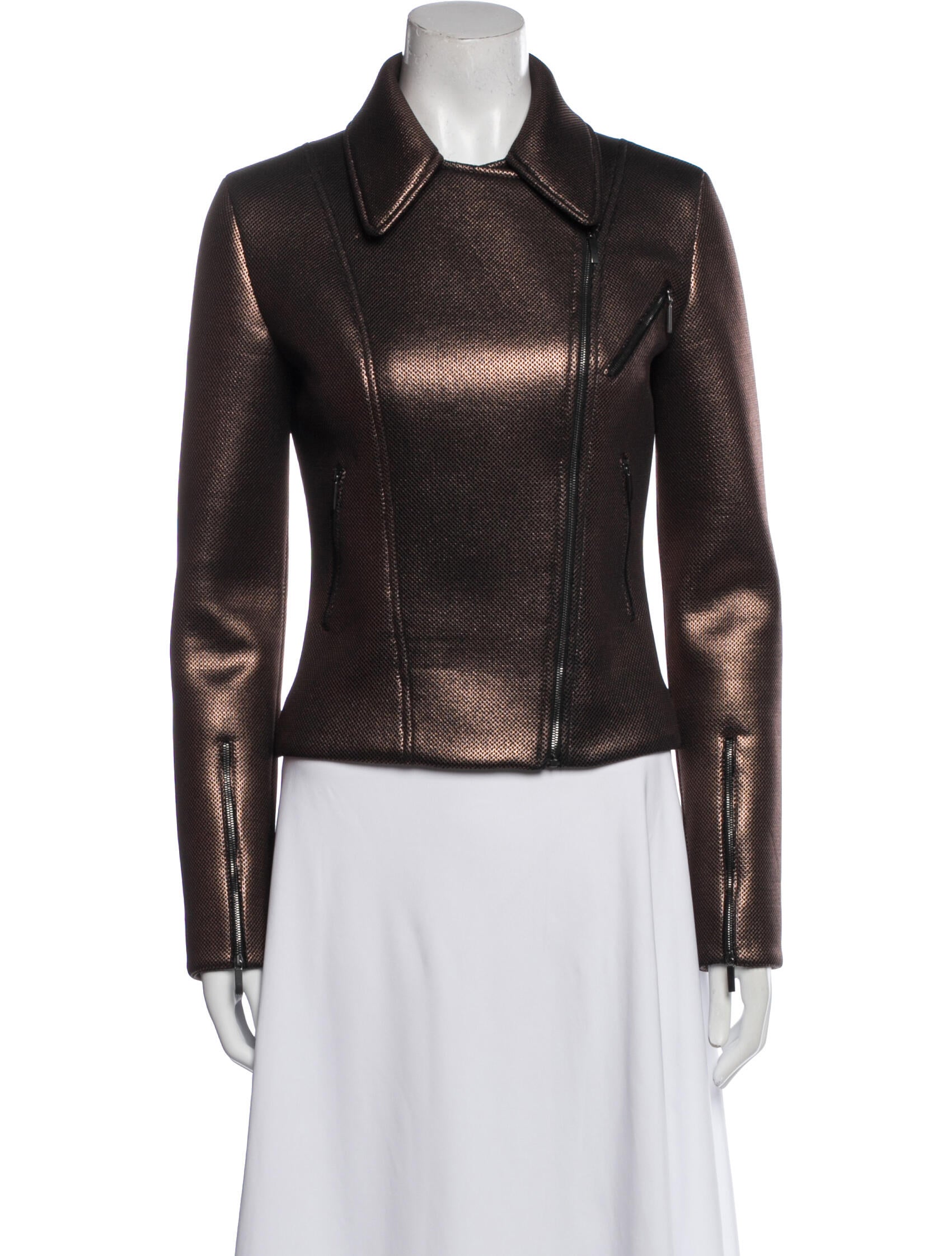 Carolina Herrera Printed Biker Jacket