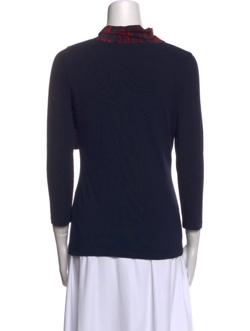 CH Carolina Herrera Printed Mock Neck Top