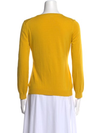 Carolina Herrera Graphic Print V-Neck Top