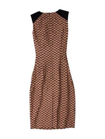 Carolina Herrera Polka Dot Print Midi Length Dress