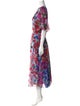 Carolina Herrera Floral Print Long Dress